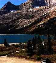 Bow Lake. View from our window, Facing NW [maybe] (9KB/43KB)