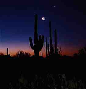 Dawn east of Phoenix. Venus & Jupiter. (3KB/30KB)