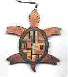 Turtle ornament made from a gourd. Made by " MBS"  1999 (Mary Simmons?) (6KB/46KB)