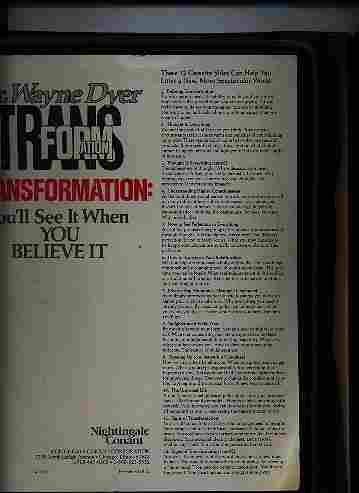 Transformation: See It When You Believe It! The 12 Steps! (56KB/397KB)