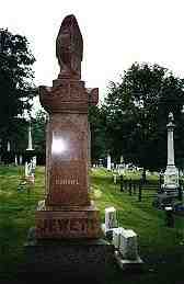 Grave of Sarah L. Jewett & Elijah Jewett. Cemetery in Bennington VT; Aug. 1998. (13KB/140KB)