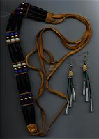Traditional Ojibwe/Chippewa "Jingle Dress" jewelry. The "Choker" is made with (19KB/188KB)